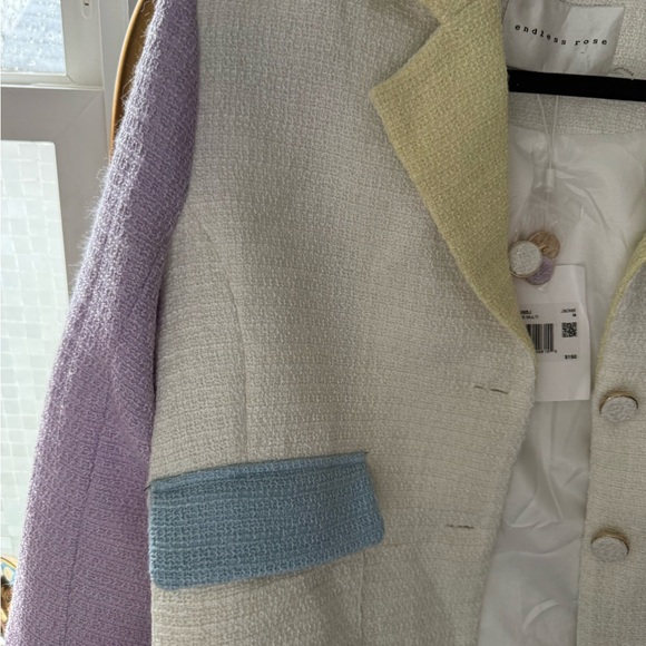 Endless Rose Pastel Tweed Blazer - Picture 4 of 6